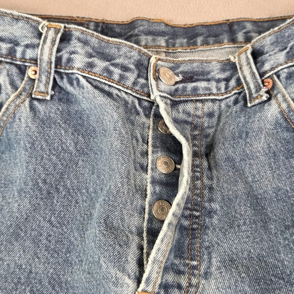 Vintage Levis 501 Jeans Mens High Rise Button Made USA‎ 90s Fits 32x26 Altered
